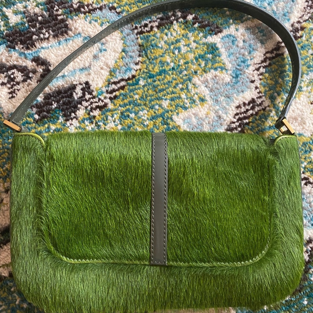 BY FAR Green Calf Hair handbag - Picture 3 of 6